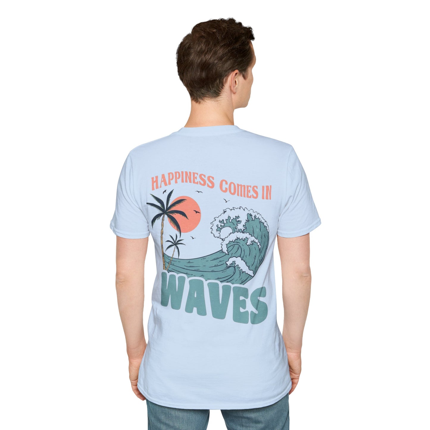 Unisex Summer Tee - ‘Happiness comes in waves’