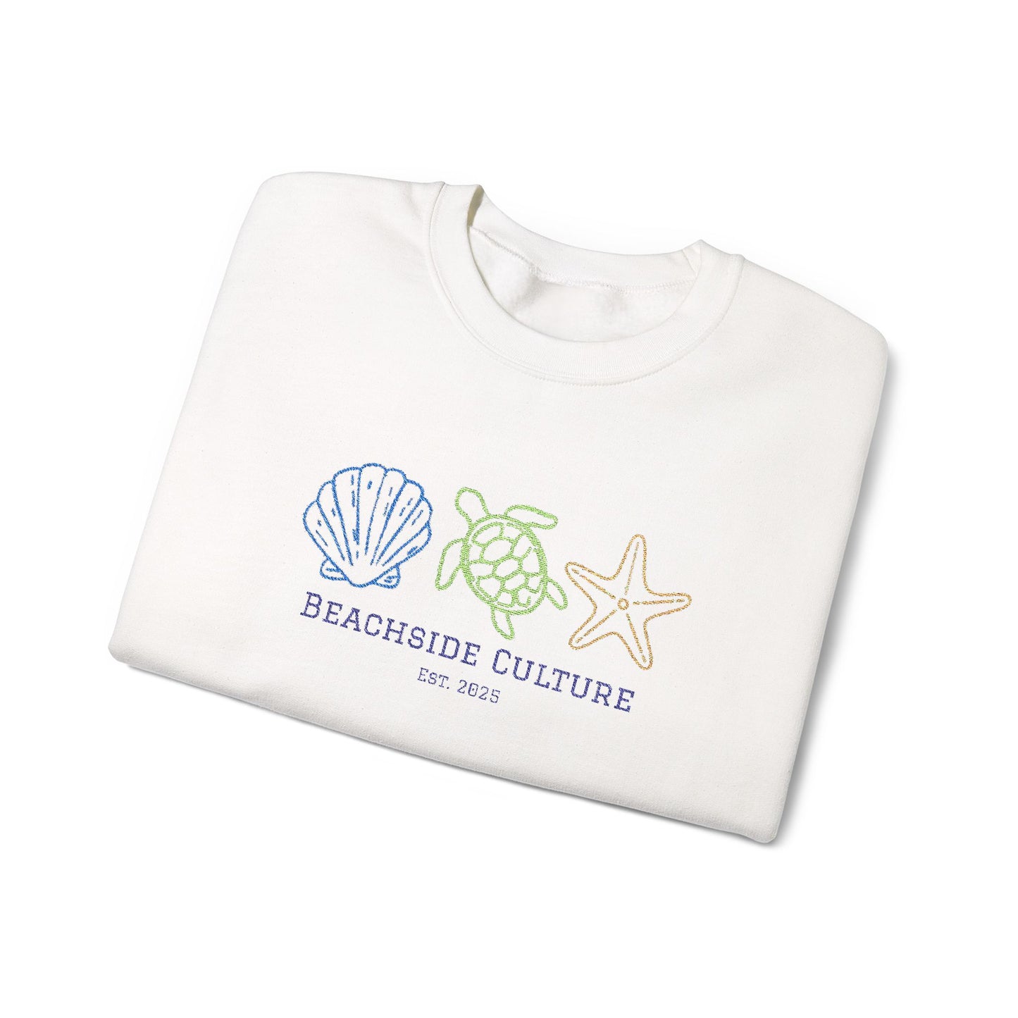 Embroidered Simplistic Unisex Crewneck - New Ocean Design