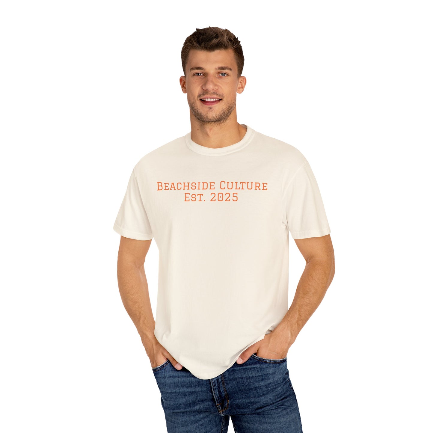Garment-Dyed Casual Beach Tee