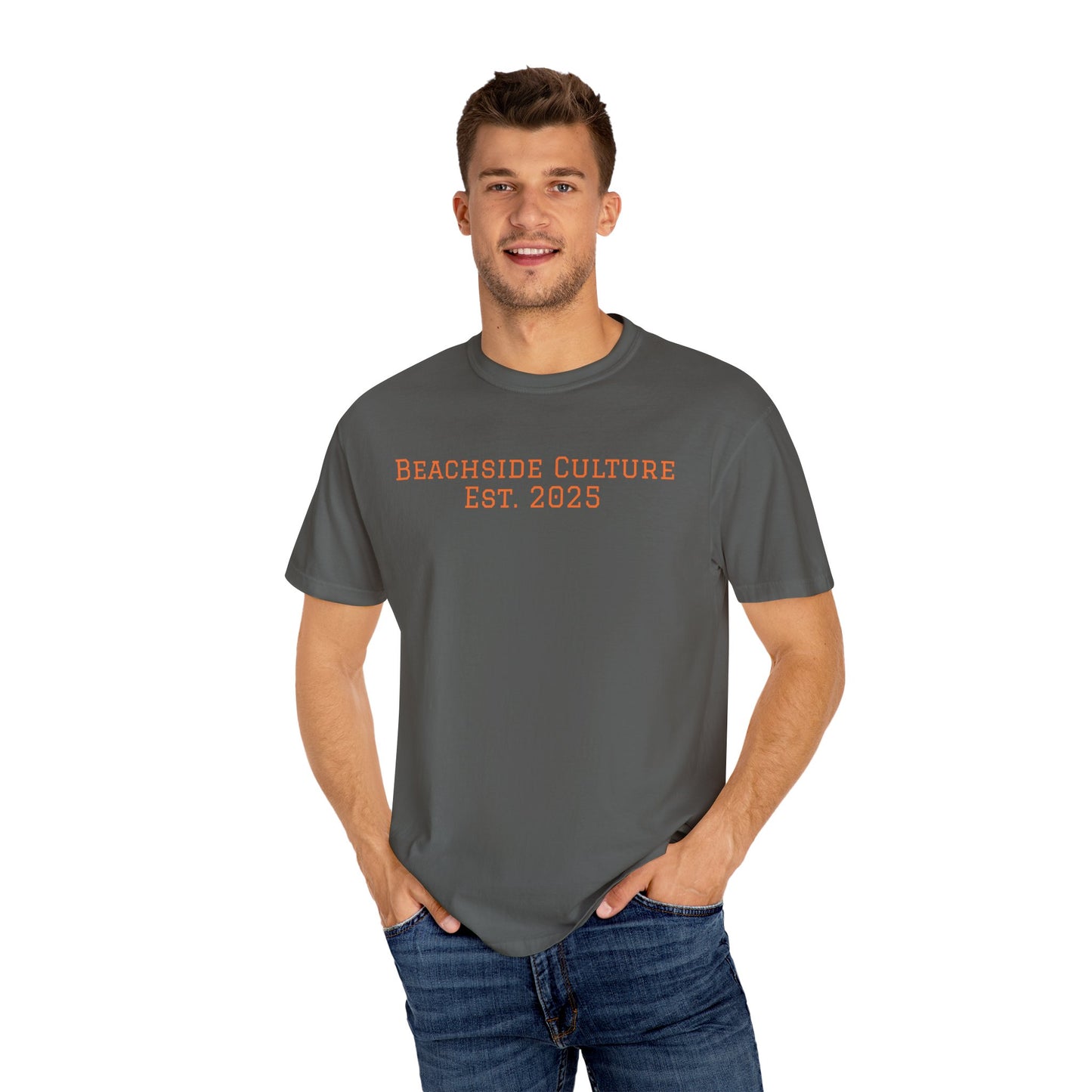 Garment-Dyed Casual Beach Tee