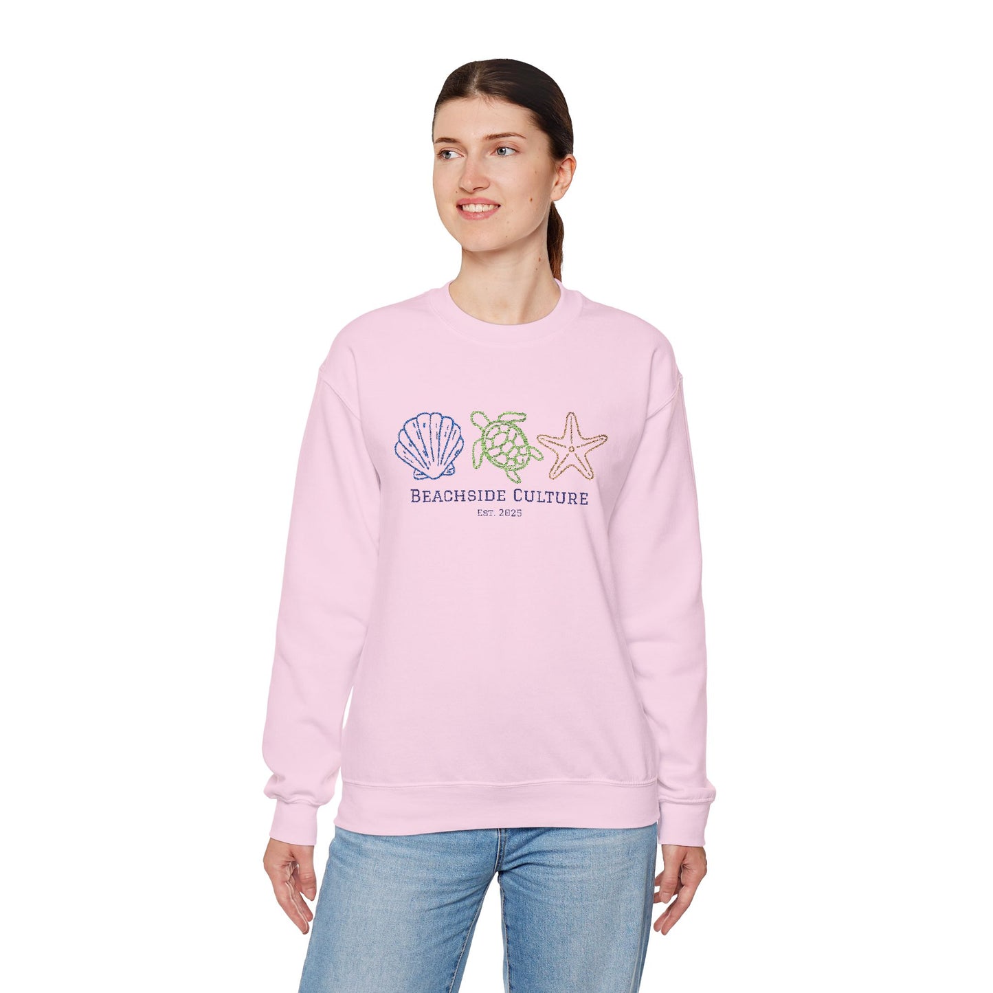 Embroidered Simplistic Unisex Crewneck - New Ocean Design
