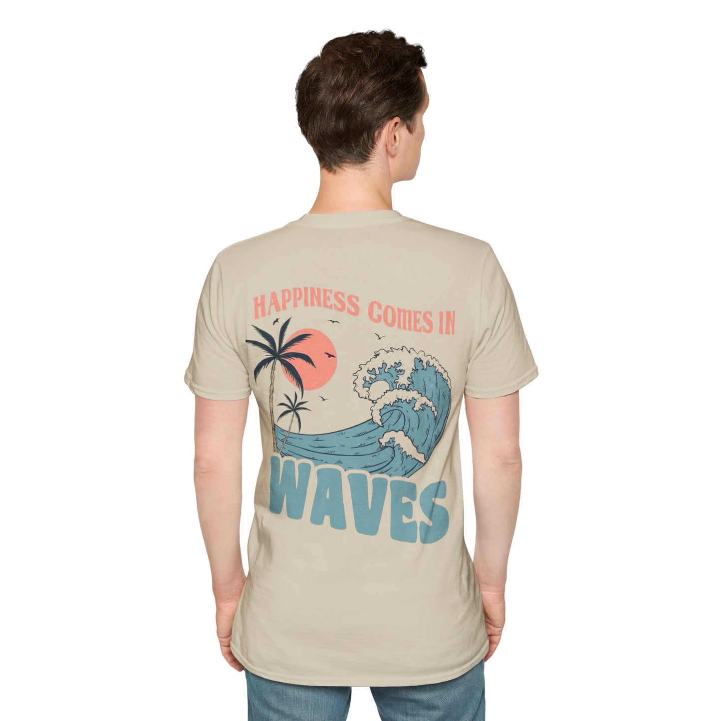 Unisex Summer Tee - ‘Happiness comes in waves’
