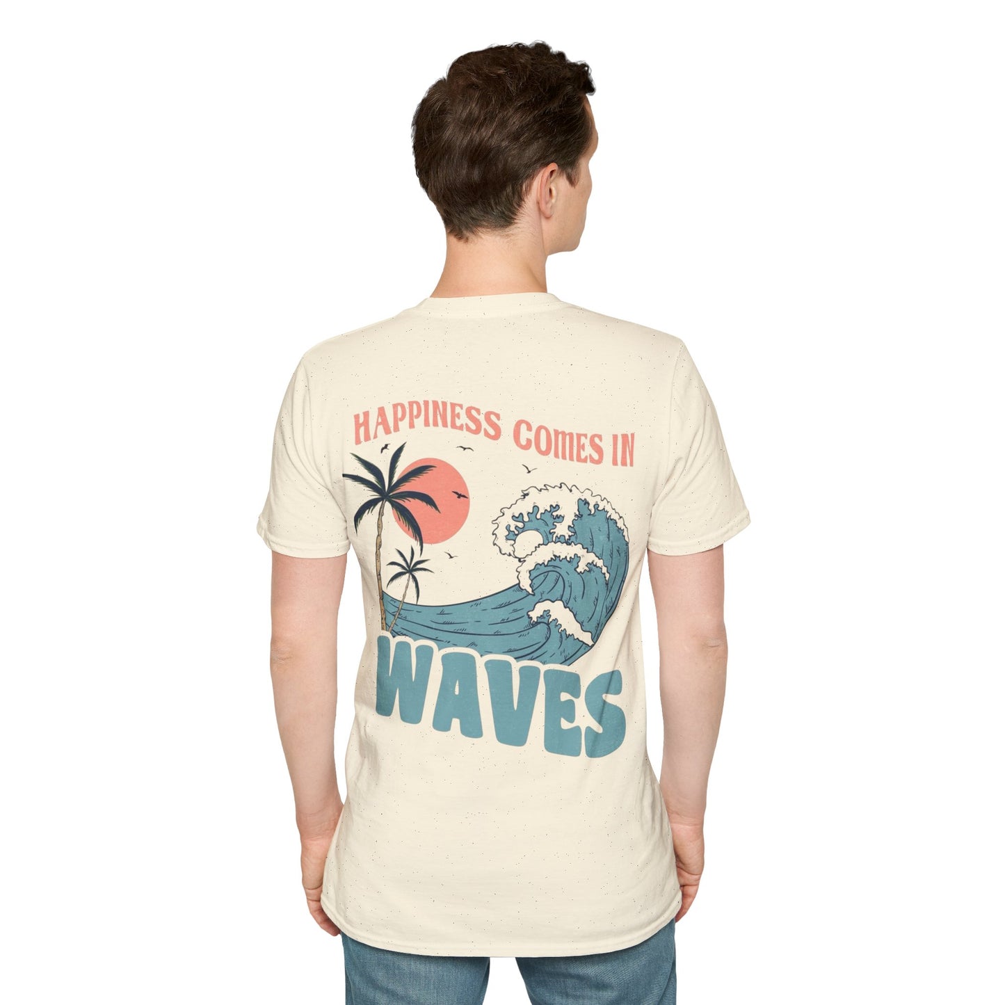 Unisex Summer Tee - ‘Happiness comes in waves’