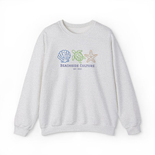 Embroidered Simplistic Unisex Crewneck - New Ocean Design