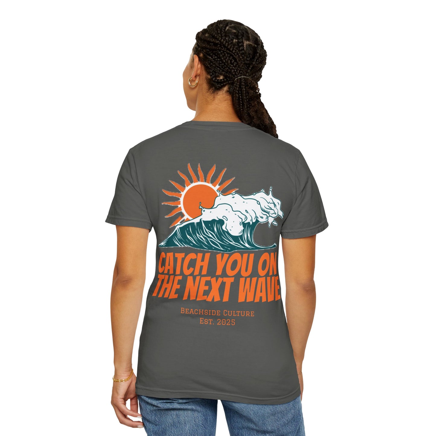 Garment-Dyed Casual Beach Tee