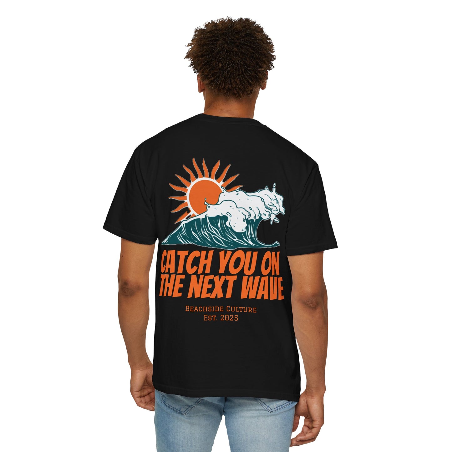 Garment-Dyed Casual Beach Tee