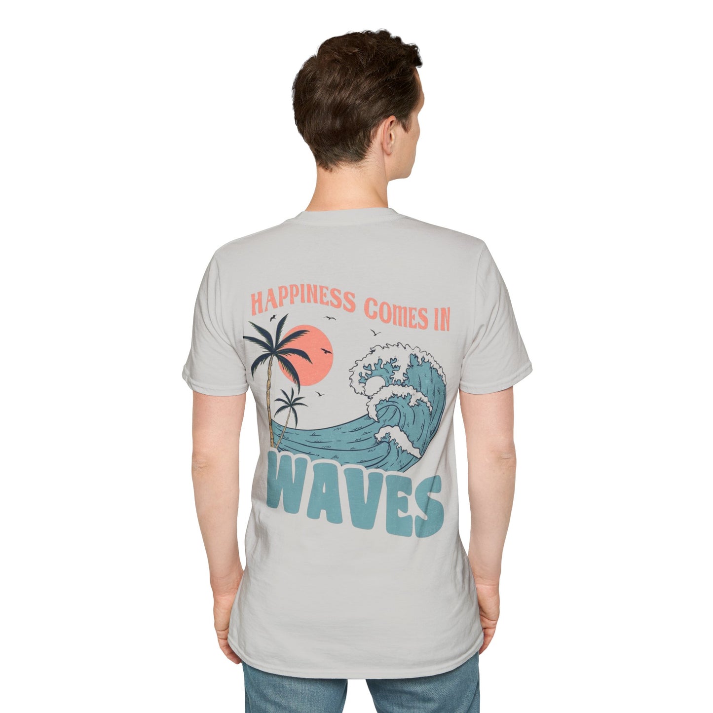 Unisex Summer Tee - ‘Happiness comes in waves’