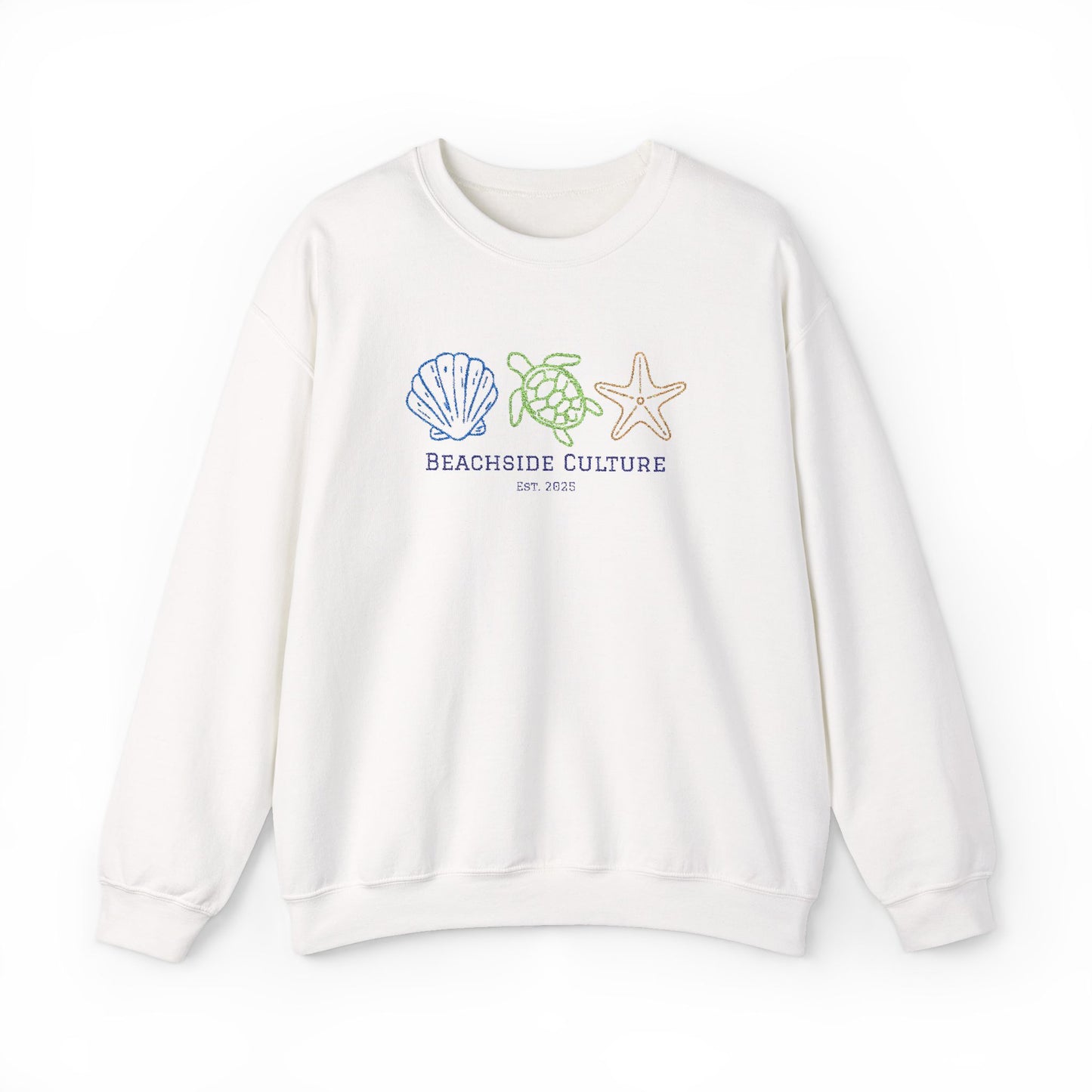 Embroidered Simplistic Unisex Crewneck - New Ocean Design