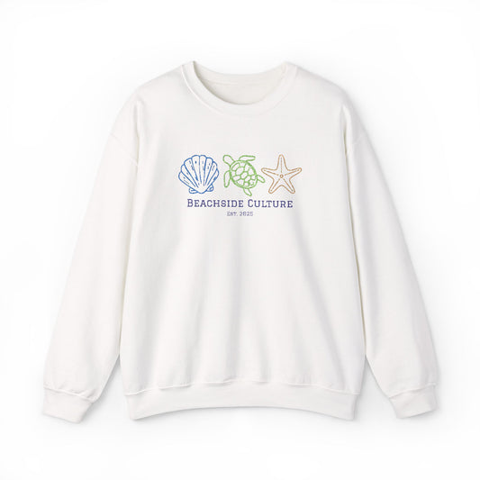 Embroidered Simplistic Unisex Crewneck - New Ocean Design