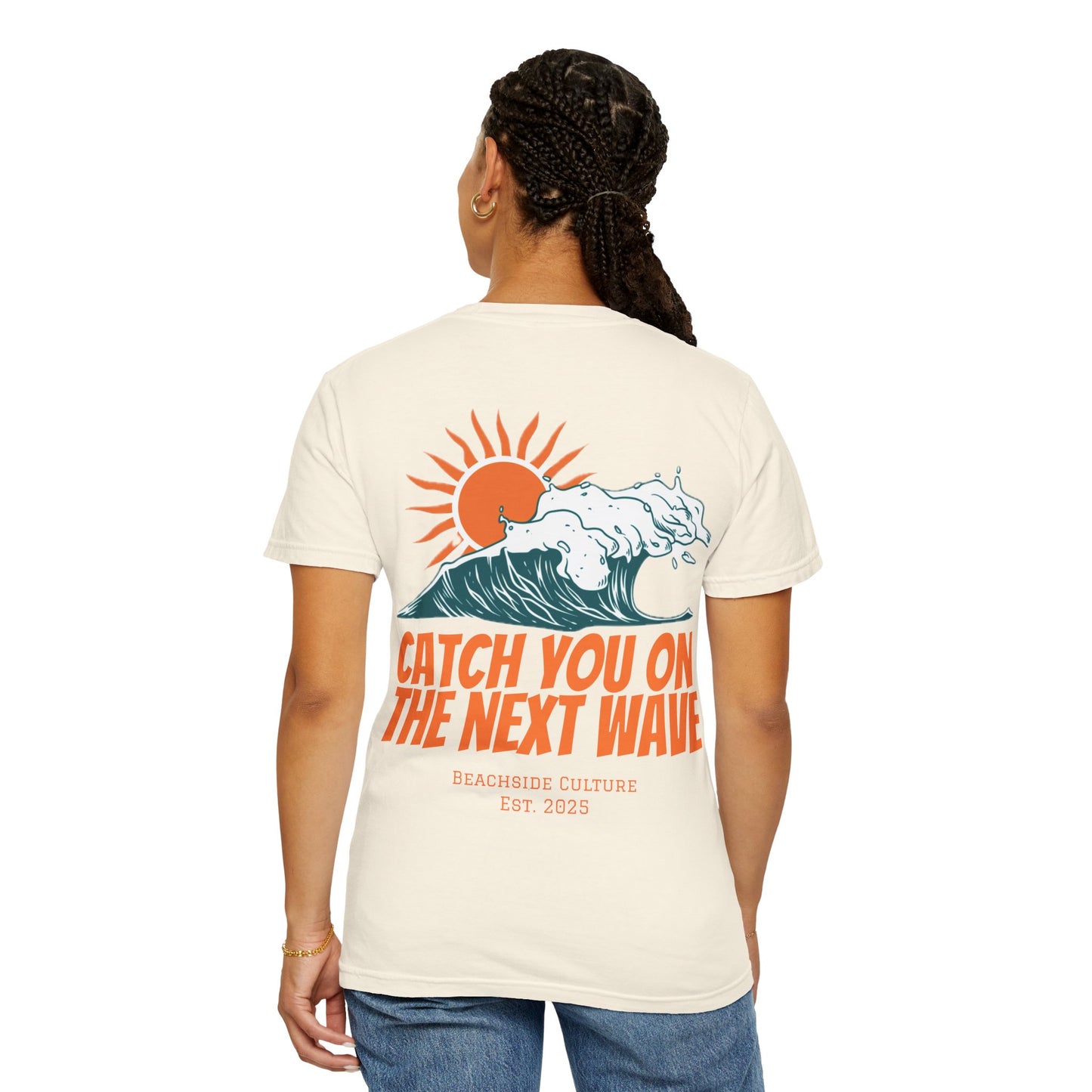 Garment-Dyed Casual Beach Tee