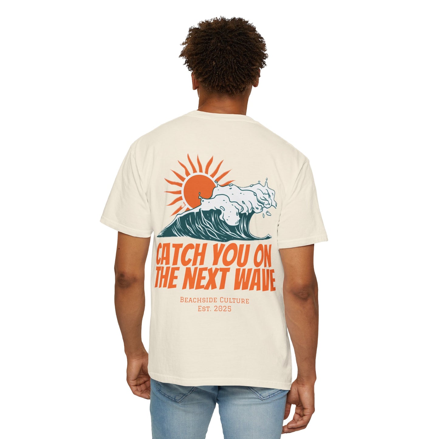 Garment-Dyed Casual Beach Tee