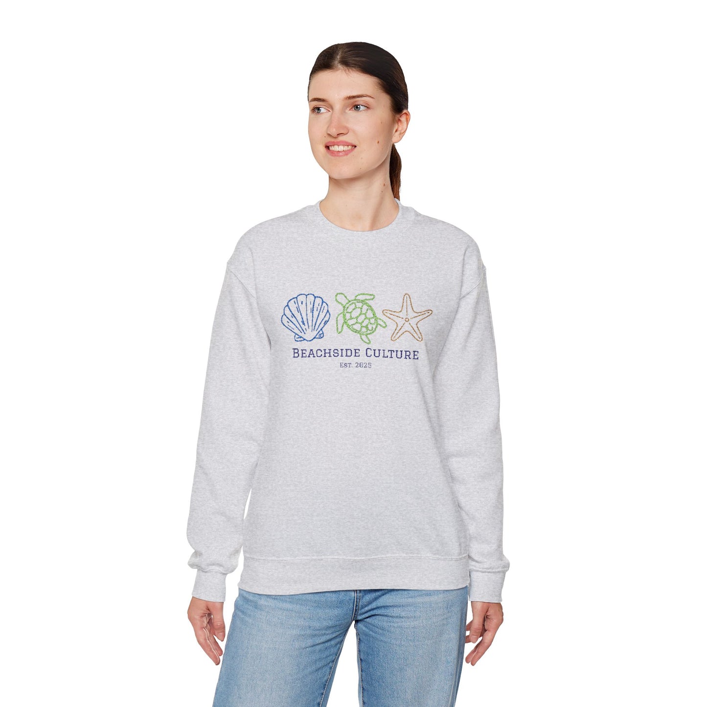 Embroidered Simplistic Unisex Crewneck - New Ocean Design