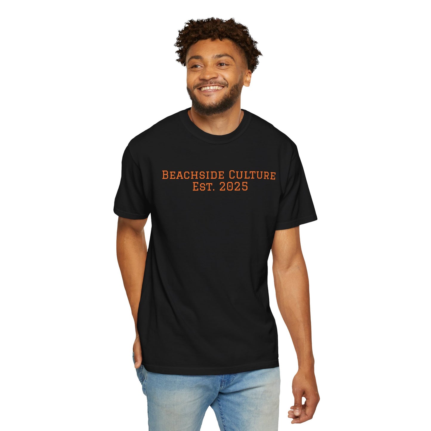 Garment-Dyed Casual Beach Tee
