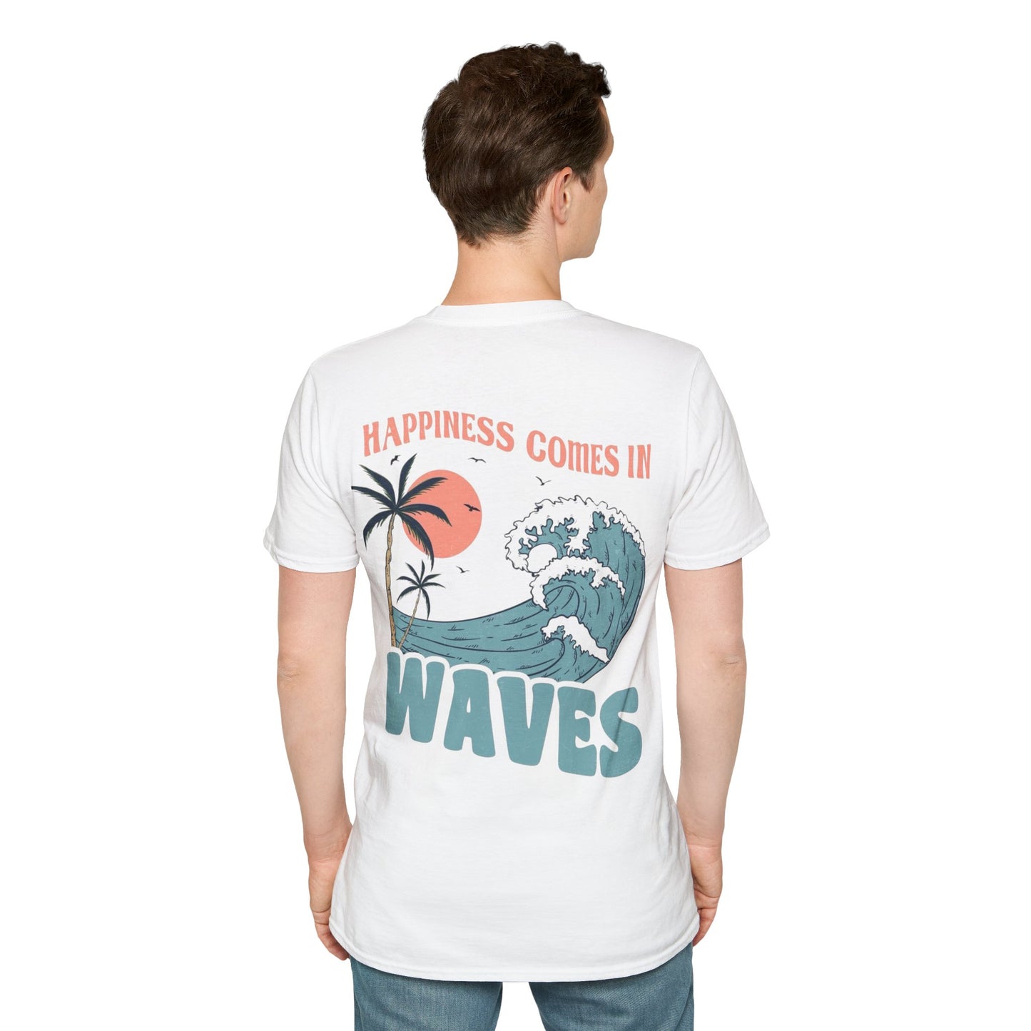 Unisex Summer Tee - ‘Happiness comes in waves’
