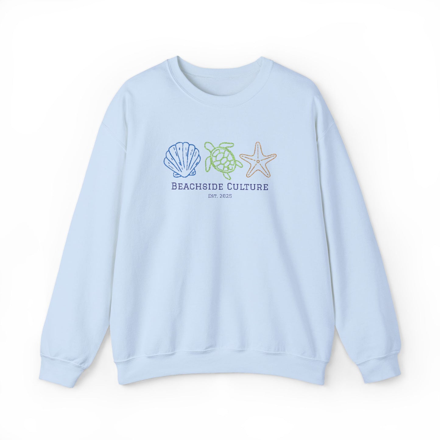 Embroidered Simplistic Unisex Crewneck - New Ocean Design