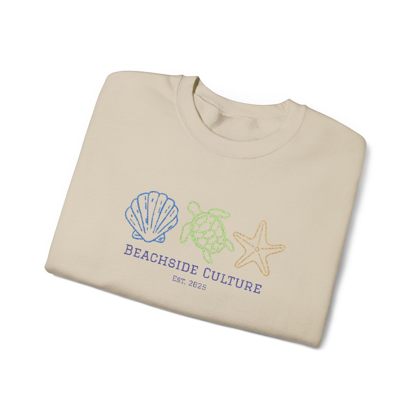 Embroidered Simplistic Unisex Crewneck - New Ocean Design