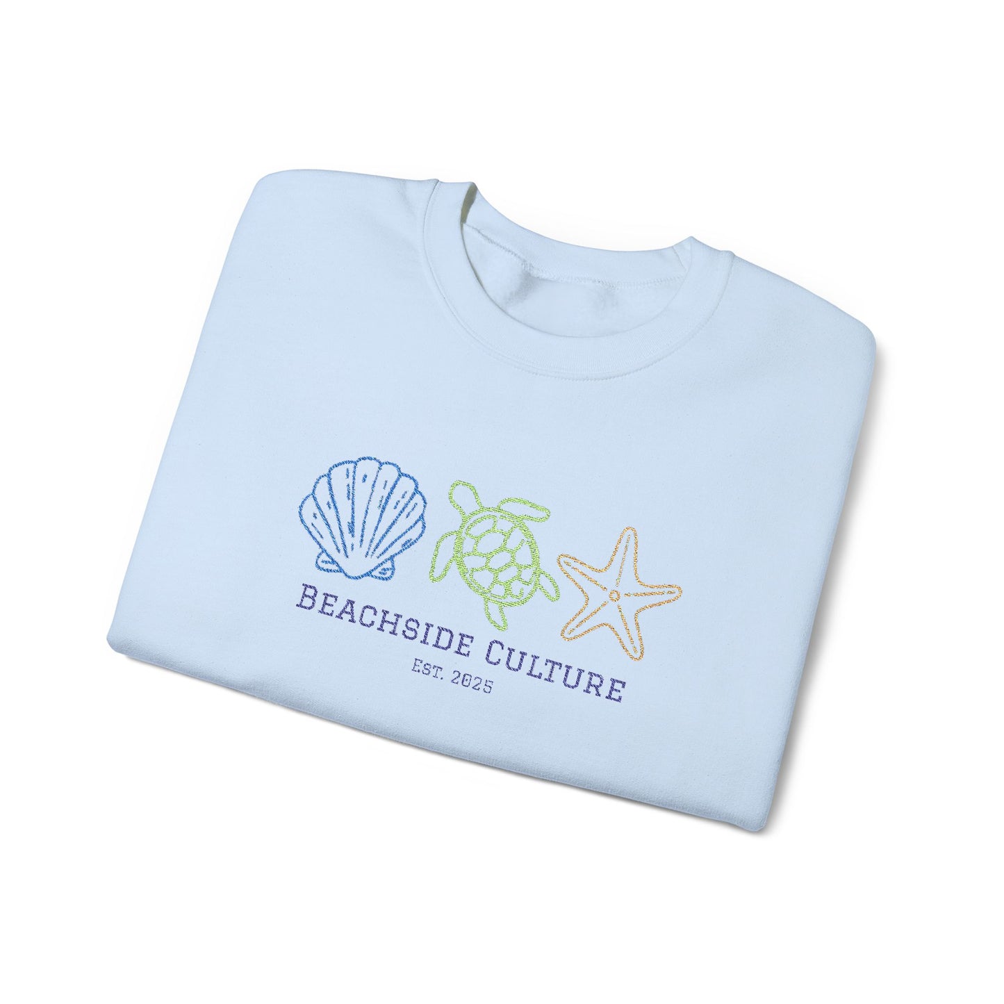 Embroidered Simplistic Unisex Crewneck - New Ocean Design