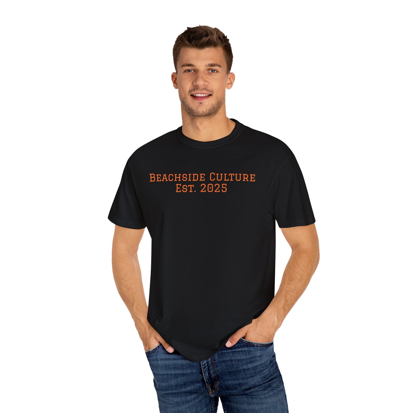 Garment-Dyed Casual Beach Tee