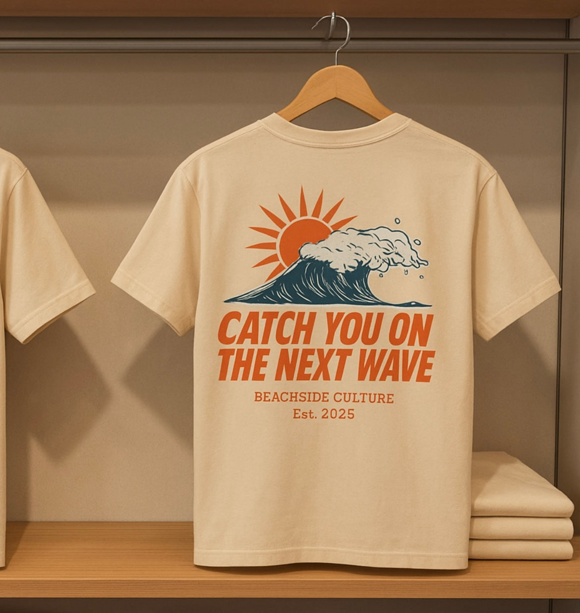 Garment-Dyed Casual Beach Tee