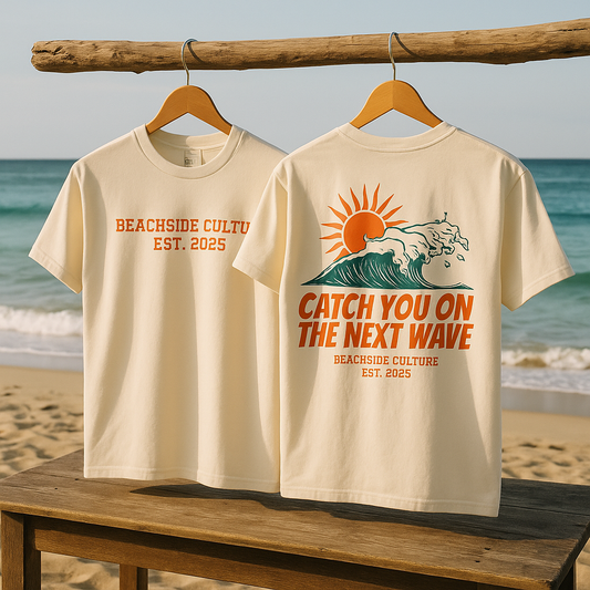 Garment-Dyed Casual Beach Tee