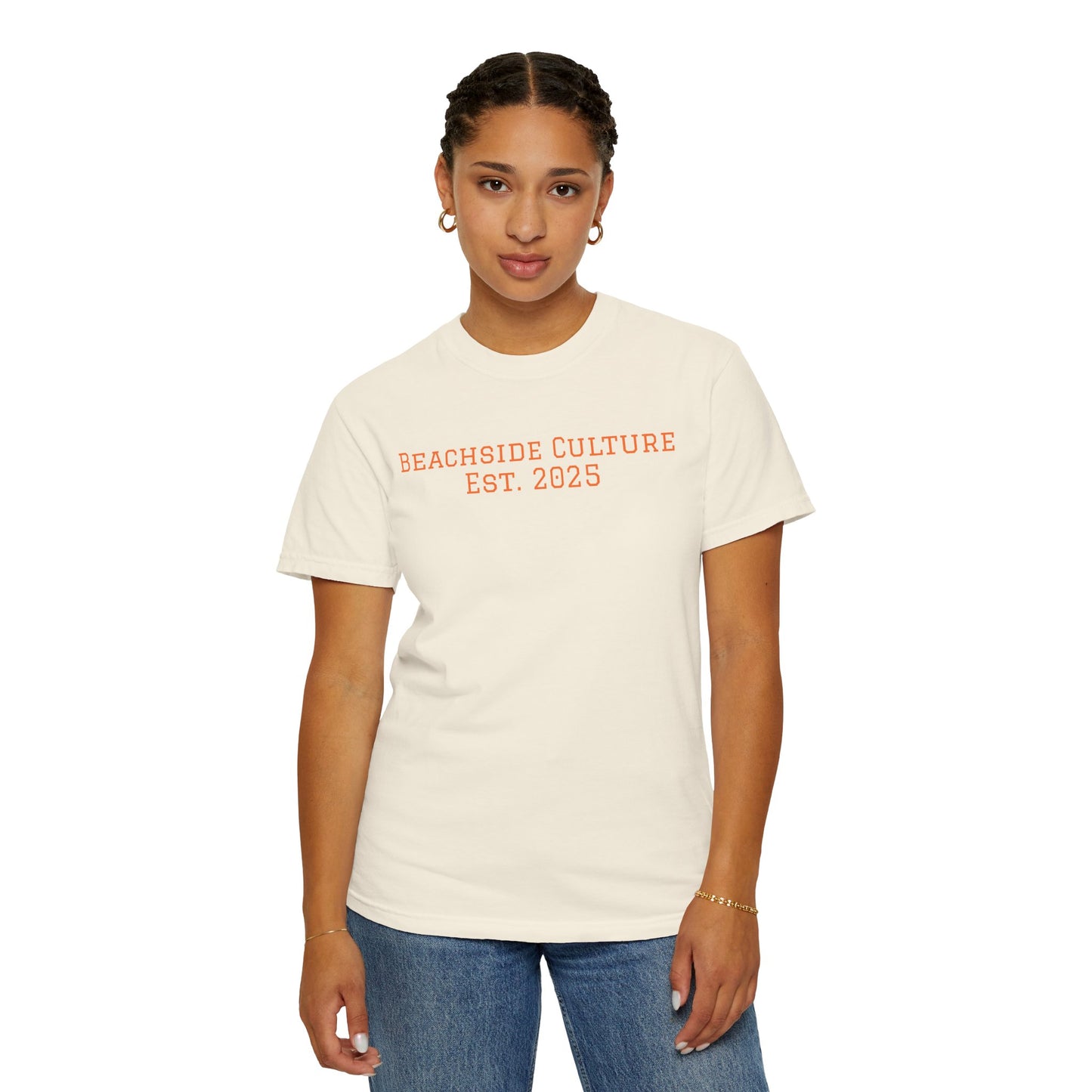 Garment-Dyed Casual Beach Tee