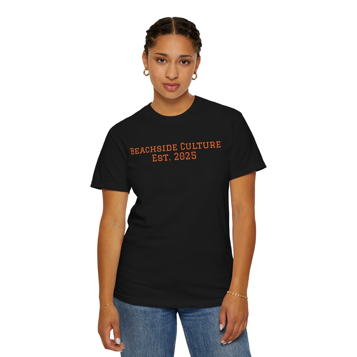 Garment-Dyed Casual Beach Tee