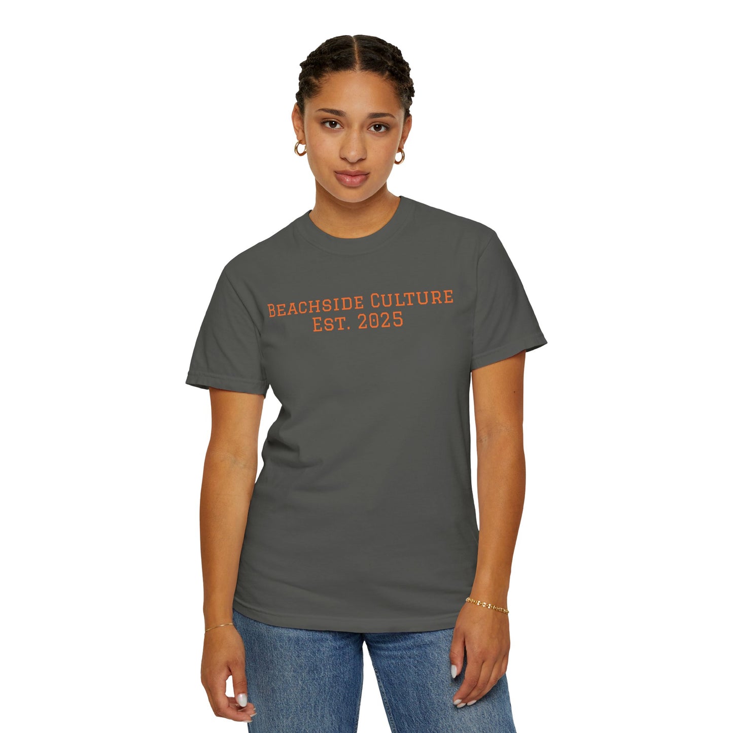 Garment-Dyed Casual Beach Tee