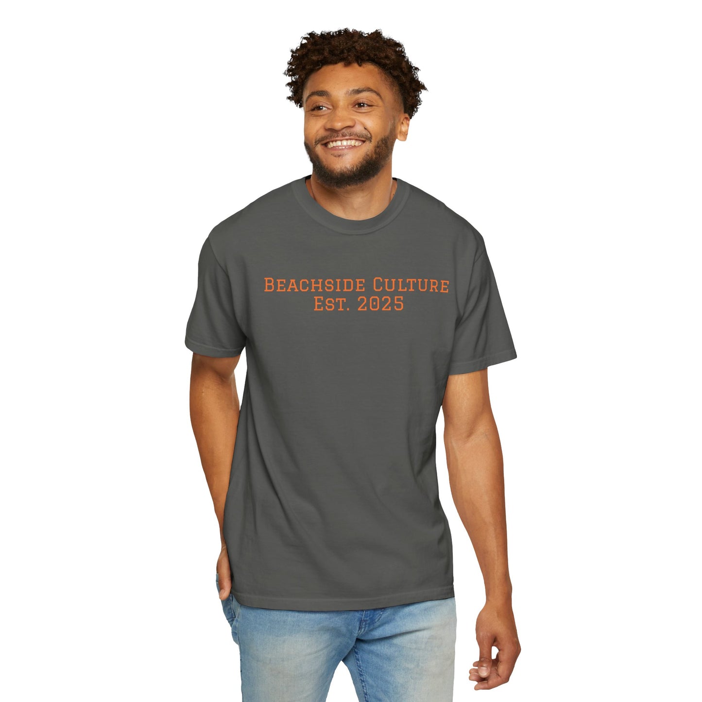 Garment-Dyed Casual Beach Tee